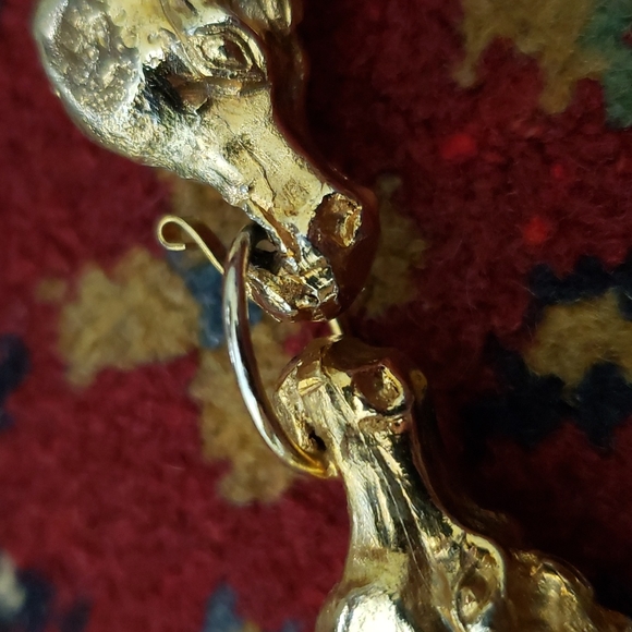 ❤ VINTAGE | Brass Equestrian Horse Head Bit Ring Goldtone Belt - Picture 6 of 11